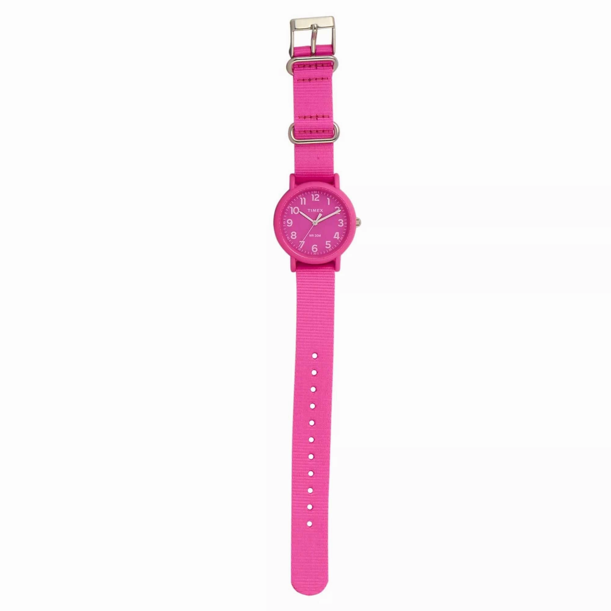 Timex Women's Watch - Weekender Quartz Resin Case Pink Dial Nylon Strap | TWG018100