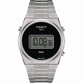 Tissot Men's Watch - PRX Digital Black Dial Steel Bracelet | T1374631105000