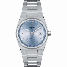 Tissot Men's Watch - PRX Quartz Sky Blue Dial Silver Bracelet | T1372101135100