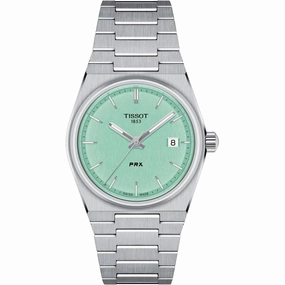 Tissot Men's Watch - T-Classic PRX Light Green Dial Steel Bracelet | T1372101109100