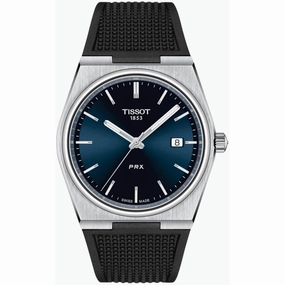 Tissot Men's Watch - T-Classic PRX Quartz Blue Dial Rubber Strap | T1374101704100