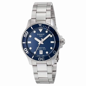 Tissot Unisex Watch - Seastar 1000 Quartz Blue Dial Grey Bracelet | T1202101104100