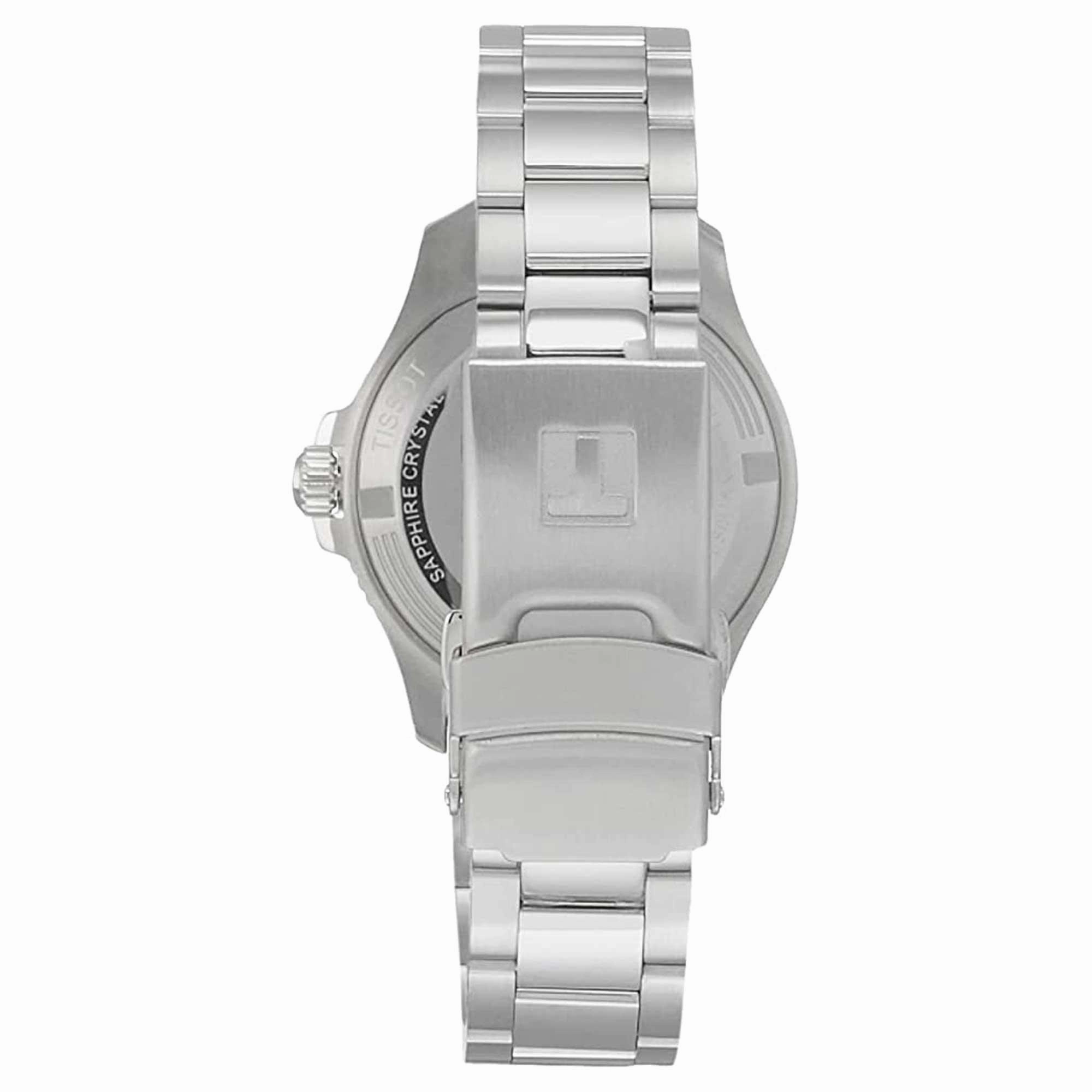 Tissot Unisex Watch - Seastar 1000 Quartz White Dial Grey Bracelet | T1202101101100