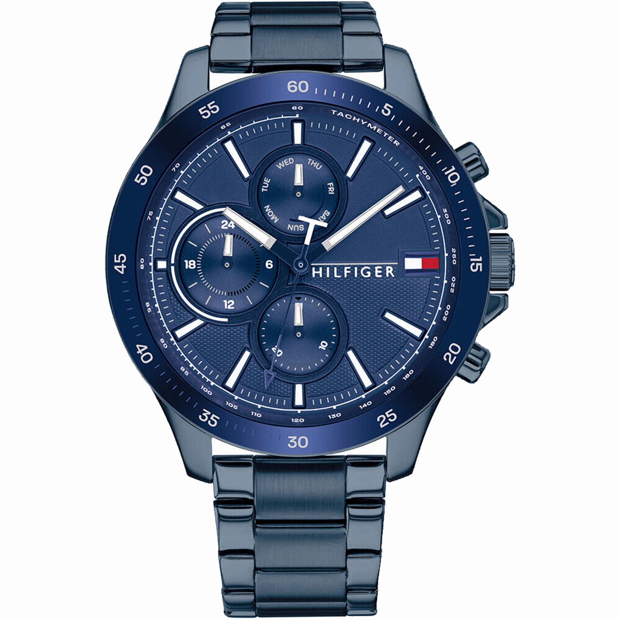 Tommy Hilfiger Men's Watch - Bank Blue Plated Stainless Steel Bracelet | 1791720