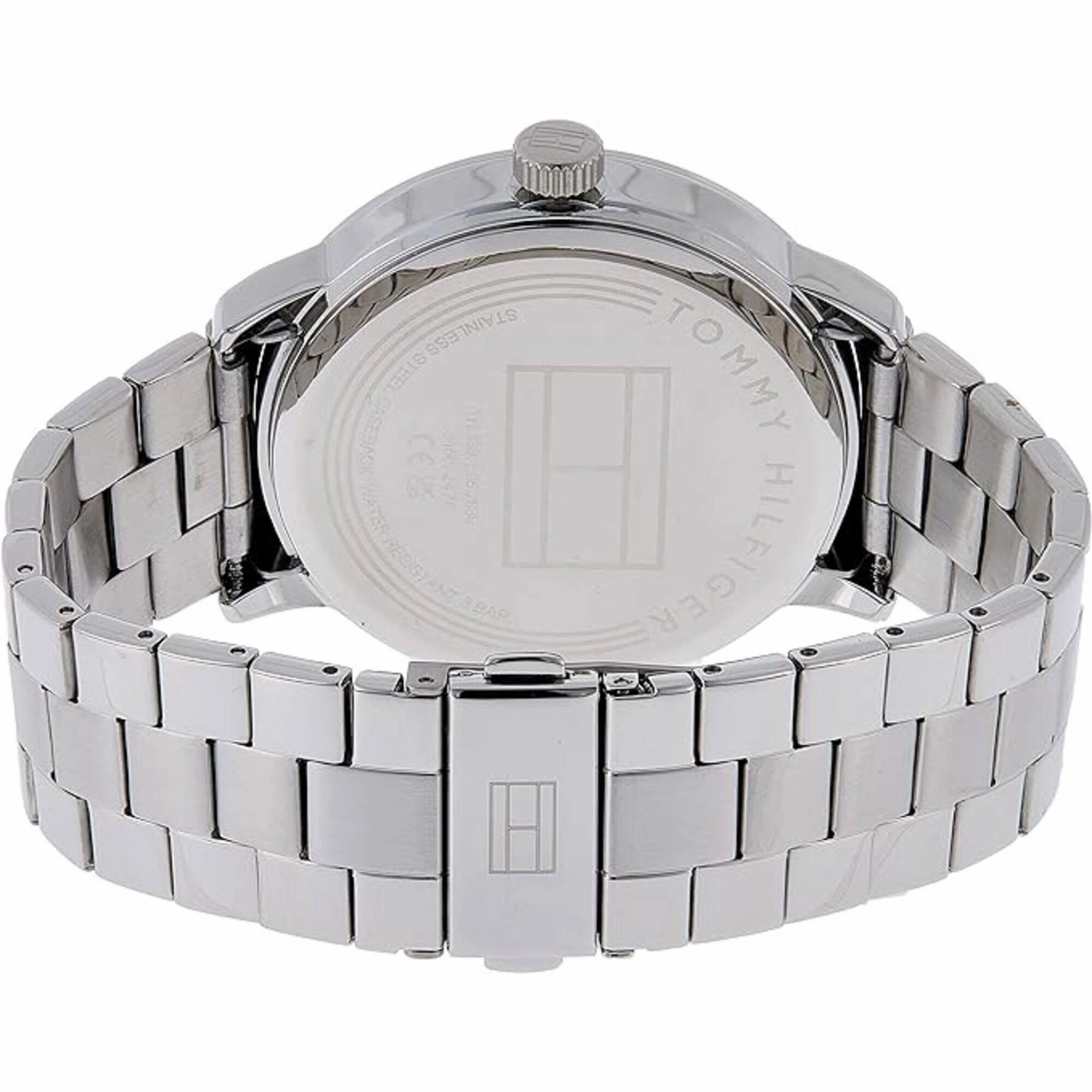 Tommy Hilfiger Men's Watch and Bracelet Gift Set - Silver Steel Bracelet | 2770149
