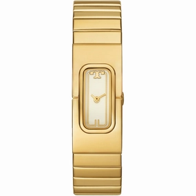Tory Burch Women's Watch - T-Watch - Ivory Dial Plated Steel Bracelet | TBW3045