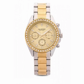 Valentino 20121502-TWO TONE - GOLD DIAL EXCALIBUR IP STAINLESS STEEL BAND STRAP Watch for Women