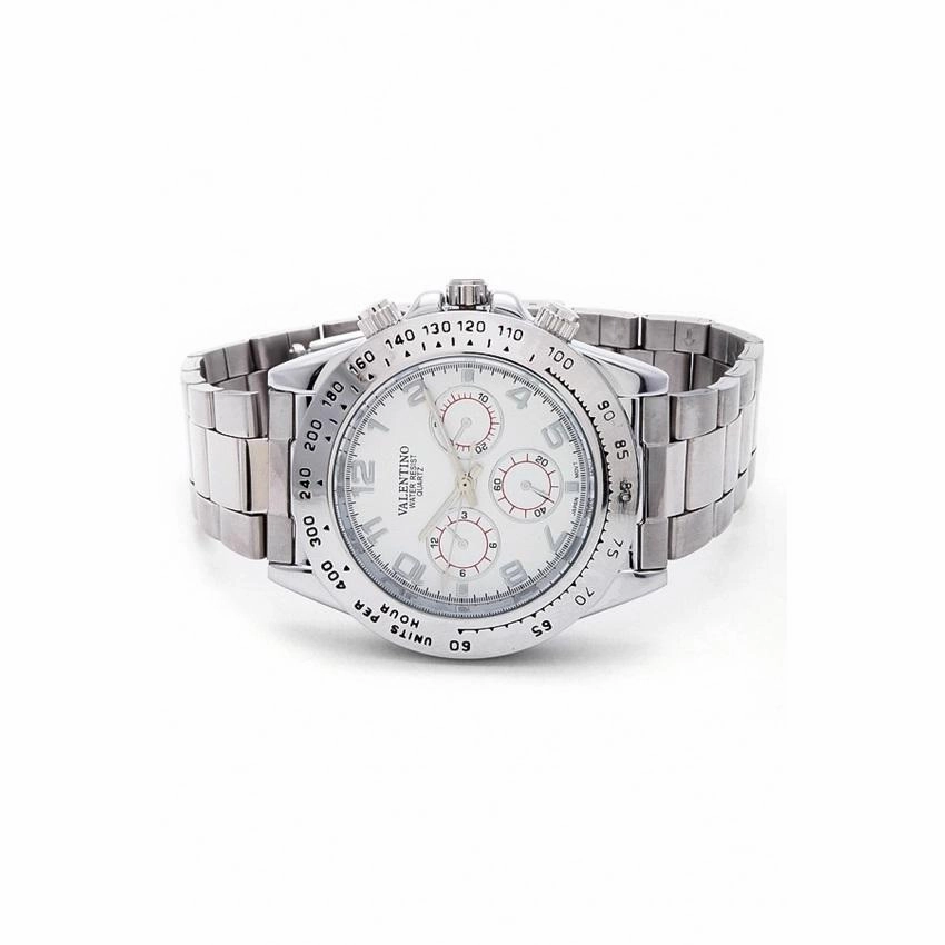 Valentino 20121652-WHITE DIAL STAINLESS BAND STRAP Watch for Men