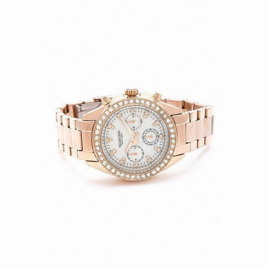 Valentino 20121662-ROSE GOLD - MOP DIAL EXCALIBUR IP ROSE GOLD STAINLESS STEEL BAND STRAP Watch for Women