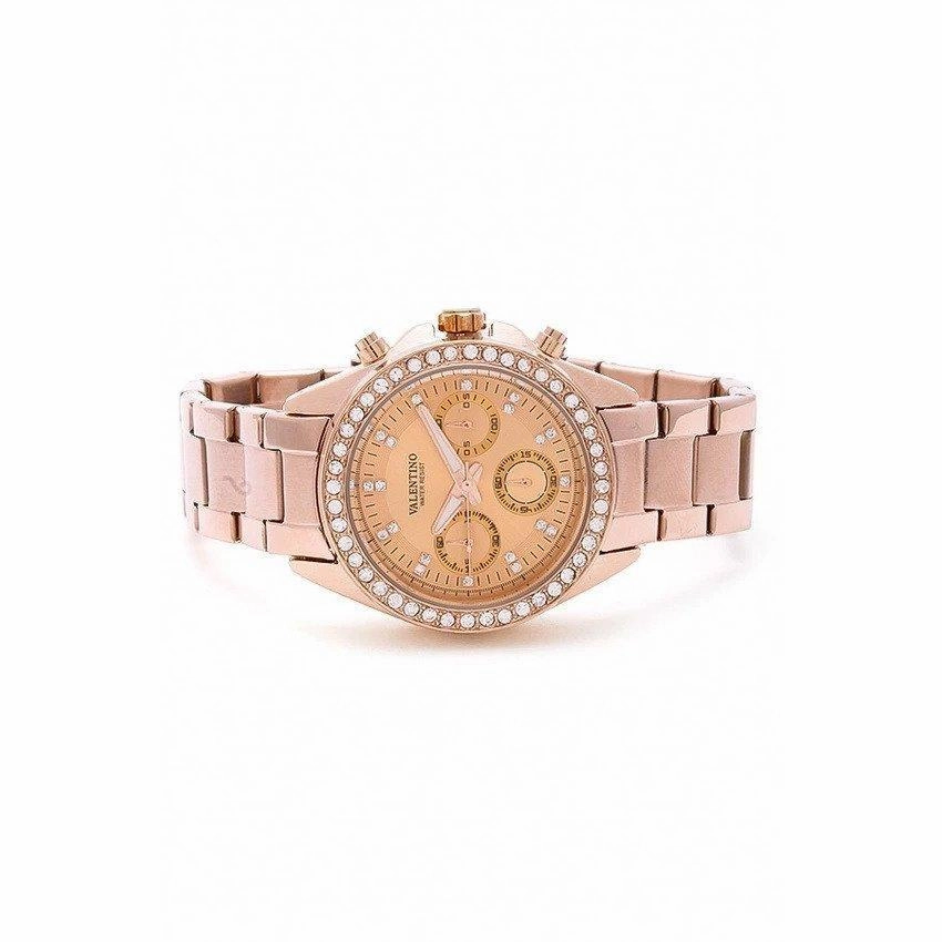 Valentino 20121662-ROSE GOLD - ROSE DIAL EXCALIBUR IP ROSE GOLD STAINLESS STEEL BAND STRAP Watch for Women