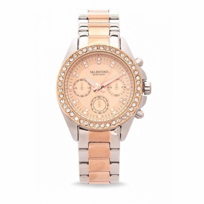 Valentino 20121662-TWO TONE - ROSE DIAL EXCALIBUR IP ROSE GOLD STAINLESS STEEL BAND STRAP Watch for Women