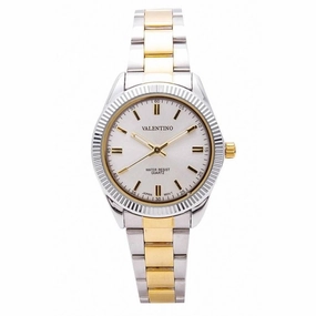 Valentino 20121678-TWO TONE - GOLD DIAL CASIO IP GLD MTL STYLE L STAINLESS BAND STRAP Watch for Women