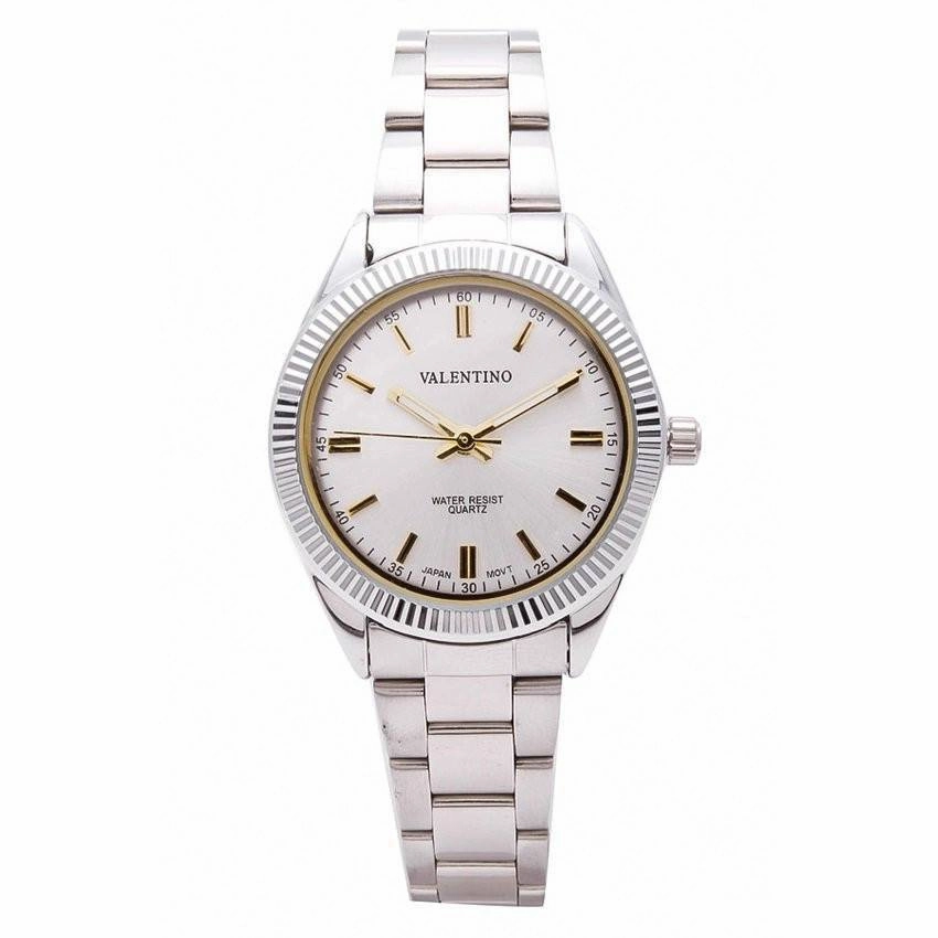 Valentino  20121680-SILVER - SILVER DIAL CASIO IP WHT MTL STYLE L STAINLESS BAND STRAP Watch for Women