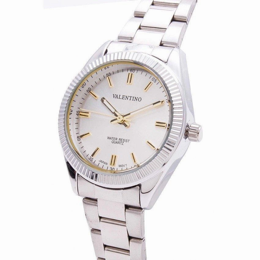 Valentino  20121680-SILVER - SILVER DIAL CASIO IP WHT MTL STYLE L STAINLESS BAND STRAP Watch for Women