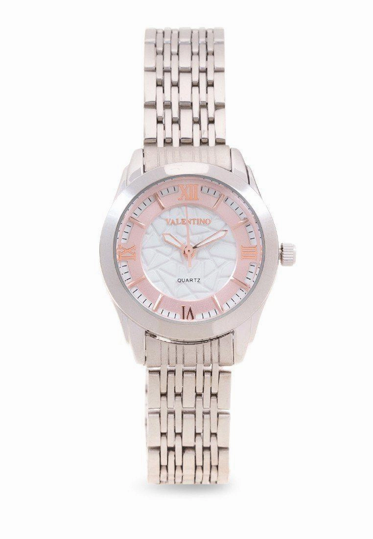 Valentino 20121914-Rose Dial Sta Barbara Mtl L Stainless Strap Watch For Women