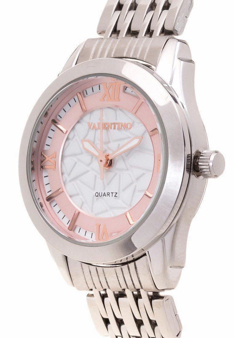 Valentino 20121914-Rose Dial Sta Barbara Mtl L Stainless Strap Watch For Women