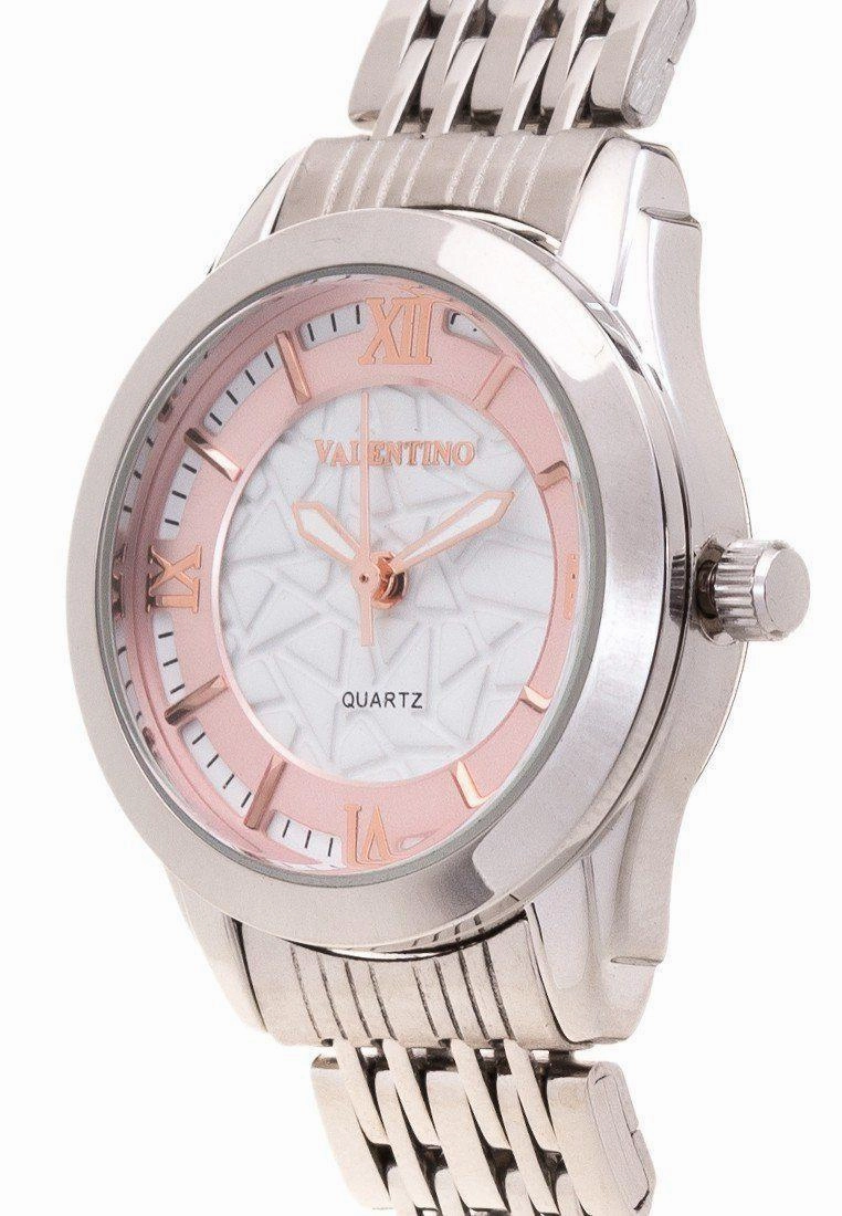 Valentino 20121914-Rose Dial Sta Barbara Mtl L Stainless Strap Watch For Women