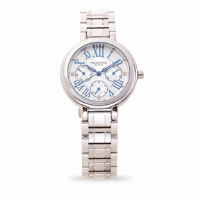 Valentino 20121928-SILVER DIAL CLASSIC SHN MTL IP WHT STAINLESS BAND STRAP Watch For Women