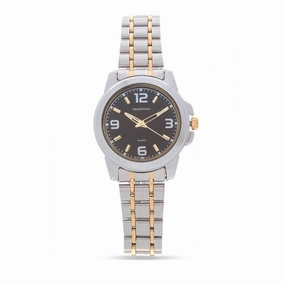 Valentino 20121953-TWO TONE - BLACK DIAL STAINLESS BAND Watch For Women