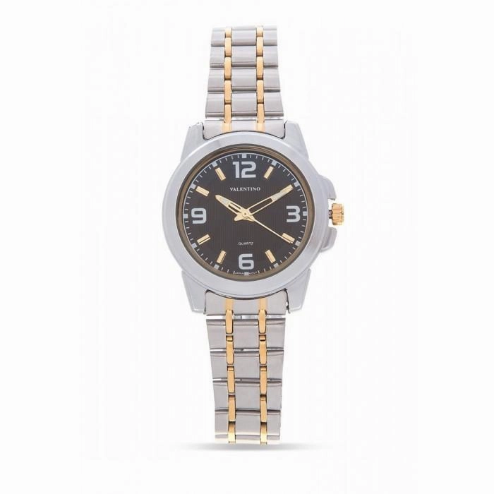 Valentino 20121953-TWO TONE - BLACK DIAL STAINLESS BAND Watch For Women