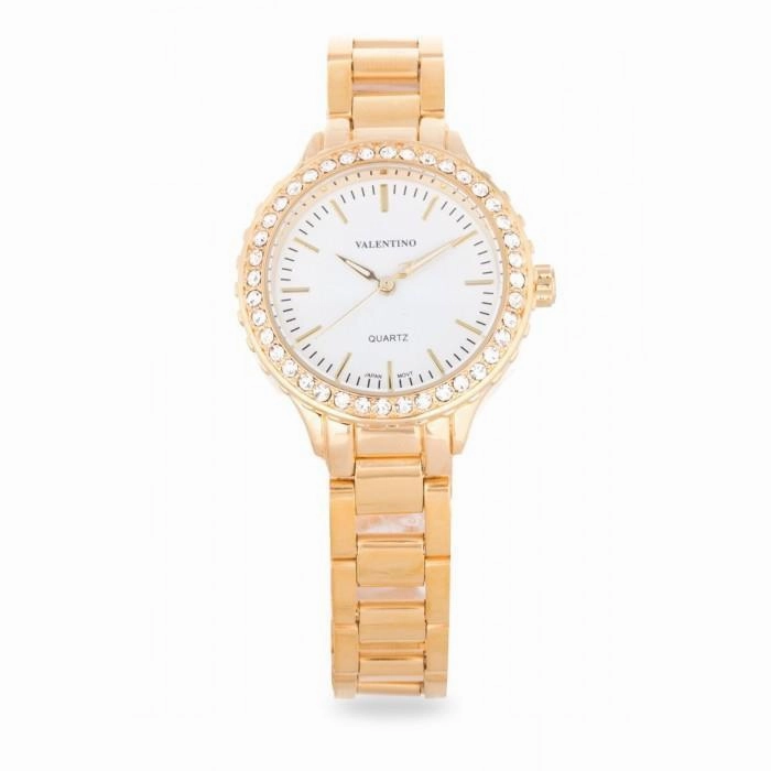 Valentino 20121959-GOLD - WHITE  DIAL GOLD STAINLESS BAND Watch For Women
