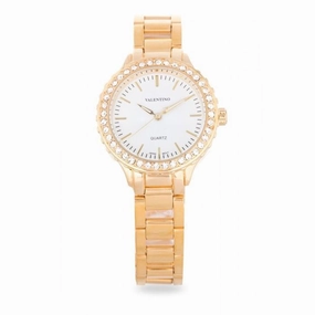 Valentino 20121959-GOLD - WHITE  DIAL GOLD STAINLESS BAND Watch For Women