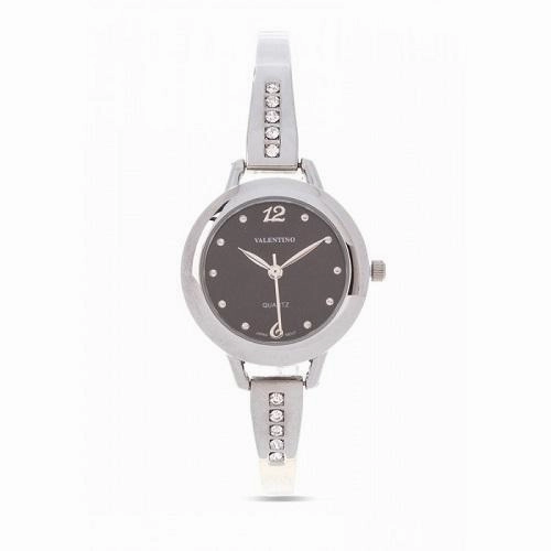 Valentino 20121982-BLACK SILVER FASHION METAL ALLOY STRAP Watch for Women