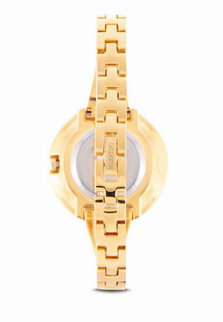 Valentino 20122148-BLACK DIAL Gold Fashion Metal Band Watch for Women