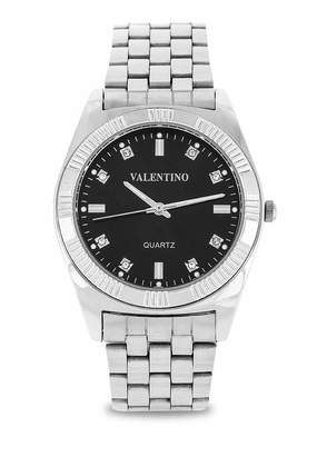 Valentino 20122251-BLACK DIAL Silver Watch for Men