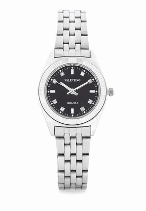 Valentino 20122252-BLACK DIAL Silver Watch for Women