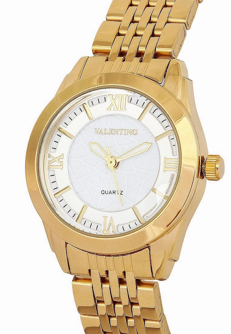 Valentino 20122320-WHT WHT DIAL Gold Watch for Women