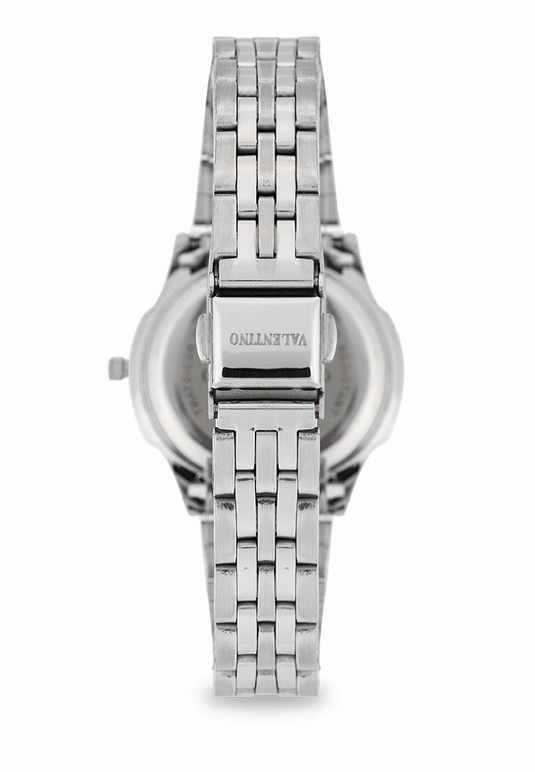 Valentino 20122378-BLACK DIAL Stainless Steel Strap Analog Watch for Women