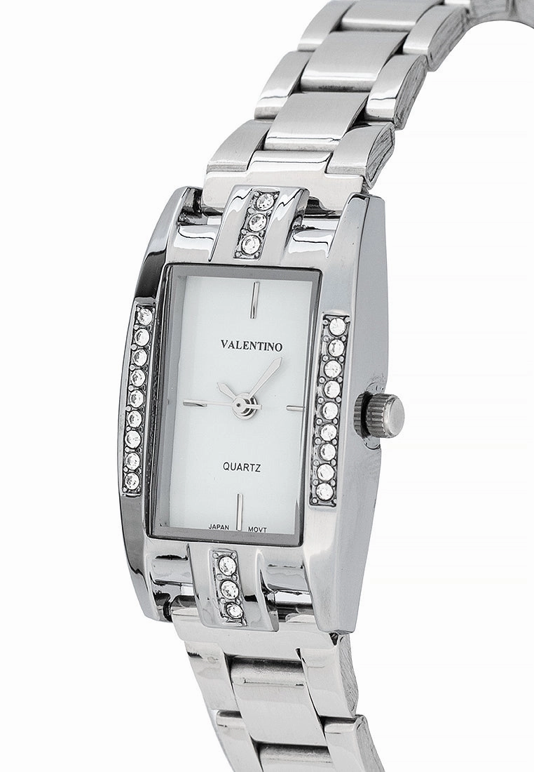 Valentino 20122384-WHITE DIAL Stainless Steel Strap Analog Watch for Women