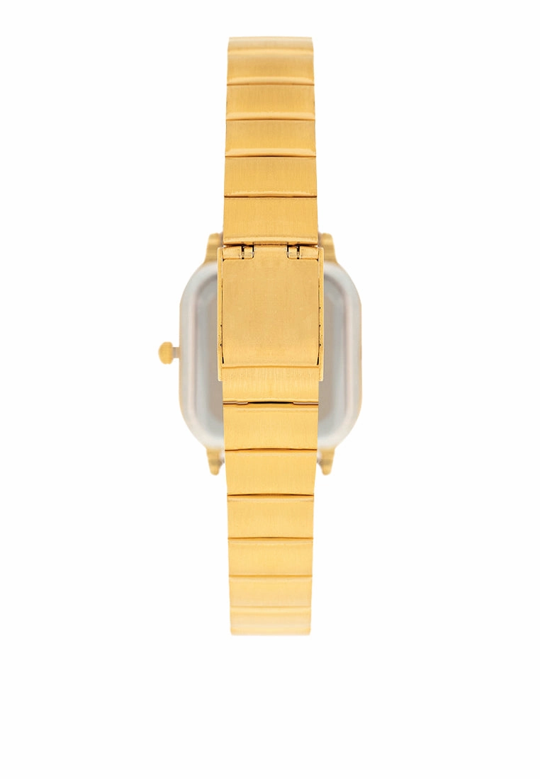 Valentino 20122389-BLACK DIAL Stainless Steel Strap Analog Watch for Women