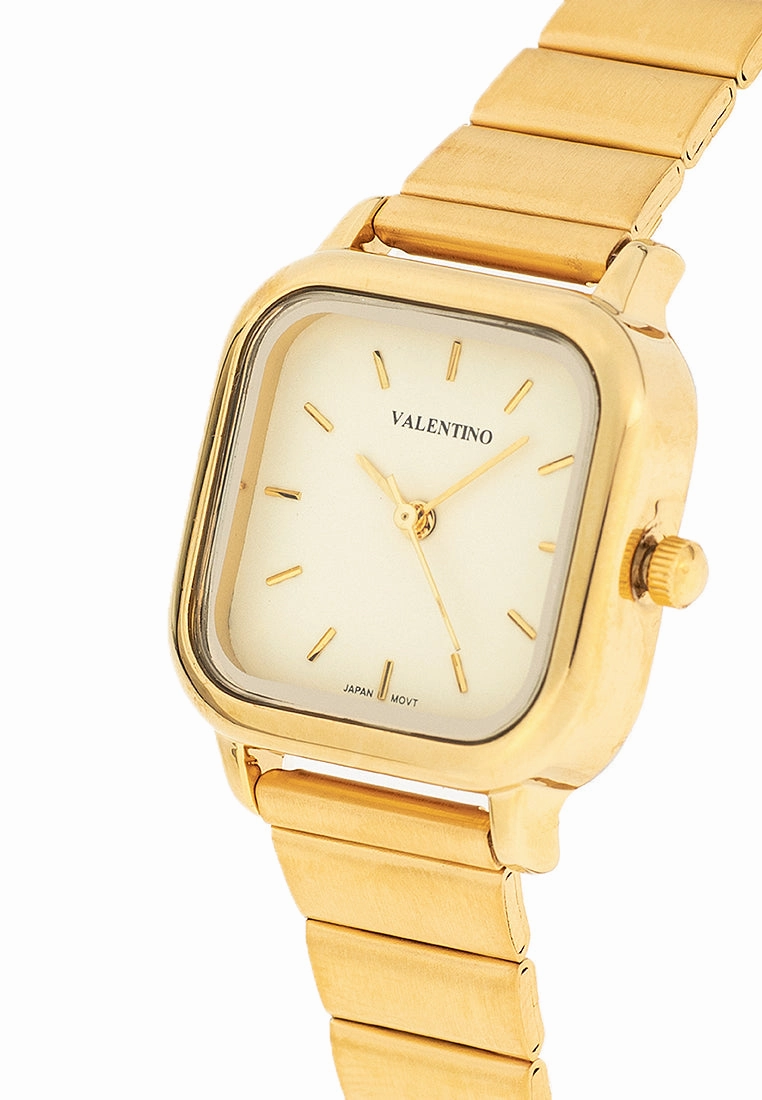 Valentino 20122389-GOLD DIAL Stainless Steel Strap Analog Watch for Women