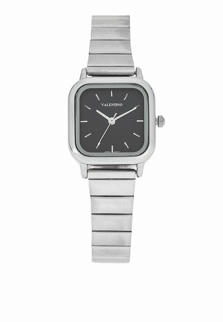 Valentino 20122391-BLACK DIAL Stainless Steel Strap Analog Watch for Women
