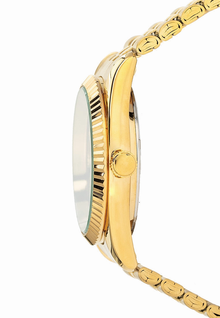 Valentino 20122402-GOLD - BLACK DIAL Stainless Steel Strap Analog Watch for Men