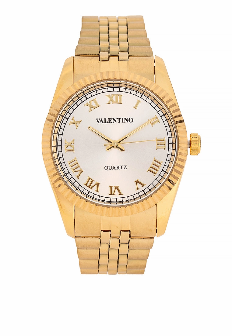 Valentino 20122402-GOLD - SILVER DIAL Stainless Steel Strap Analog Watch for Men