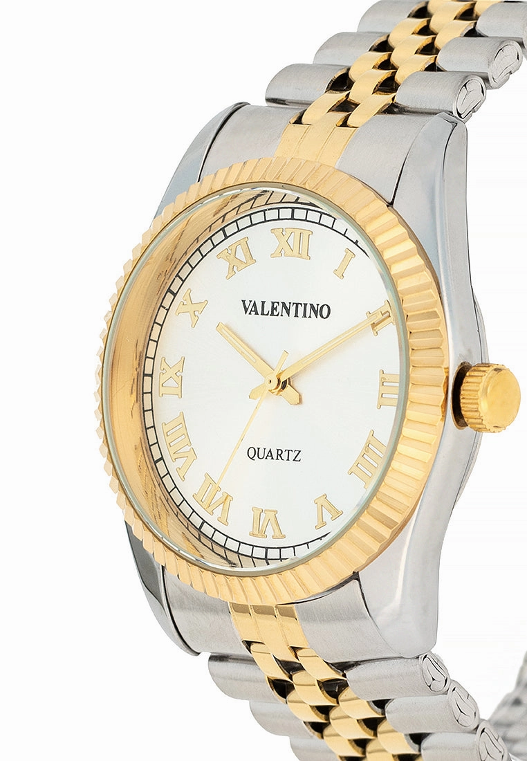 Valentino  20122402-TWO TONE - SILVER DIAL Stainless Steel Strap Analog Watch for Men