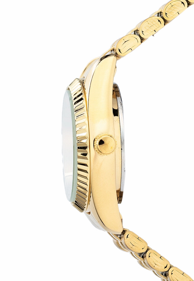 Valentino 20122403-GOLD - BLACK DIAL Stainless Steel Strap Analog Watch for Women