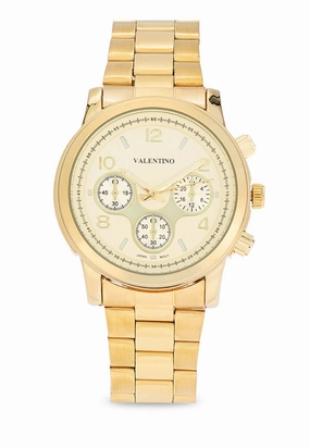 Valentino 20122406-GOLD DIAL Stainless Steel Strap Analog Watch for Women