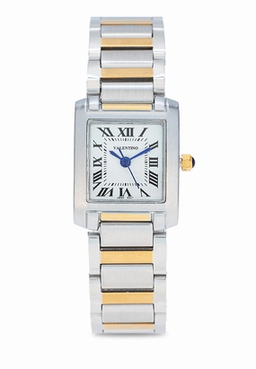 Valentino 20122420-TWO TONE - WHITE DIAL Stainless Steel Strap Analog Watch for Women