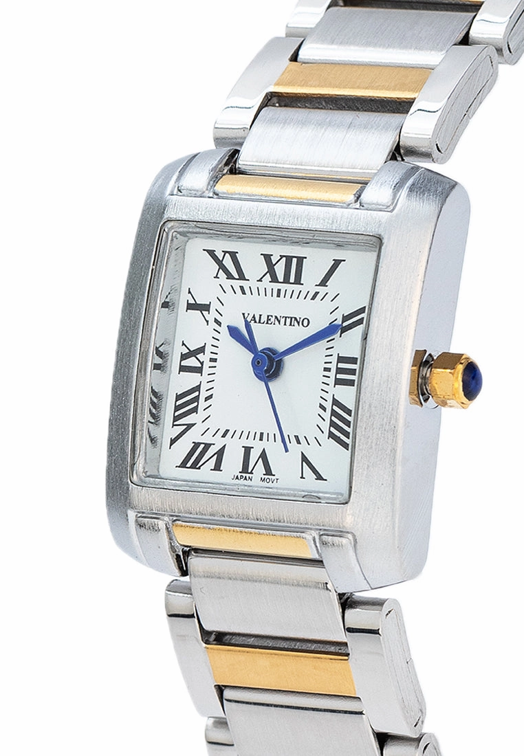 Valentino 20122420-TWO TONE - WHITE DIAL Stainless Steel Strap Analog Watch for Women