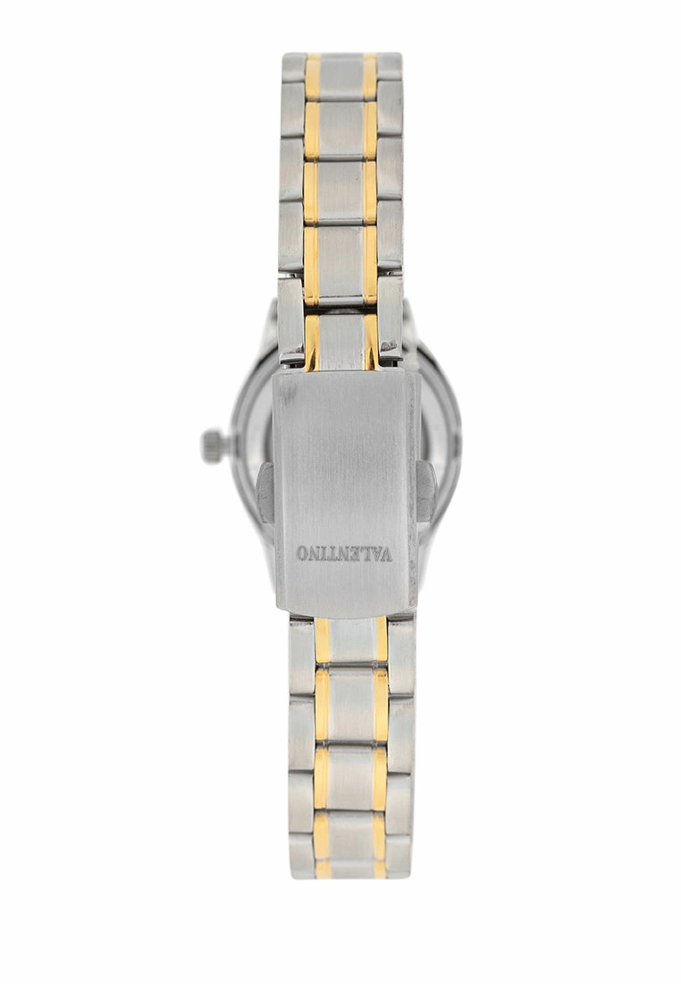 Valentino 20122423-TWO TONE - BLACK DIAL Stainless Steel Strap Analog Watch for Women