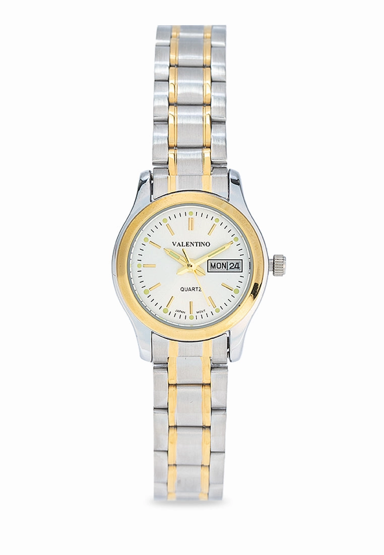 Valentino 20122423-TWO TONE - SILVER DIAL Stainless Steel Strap Analog Watch for Women