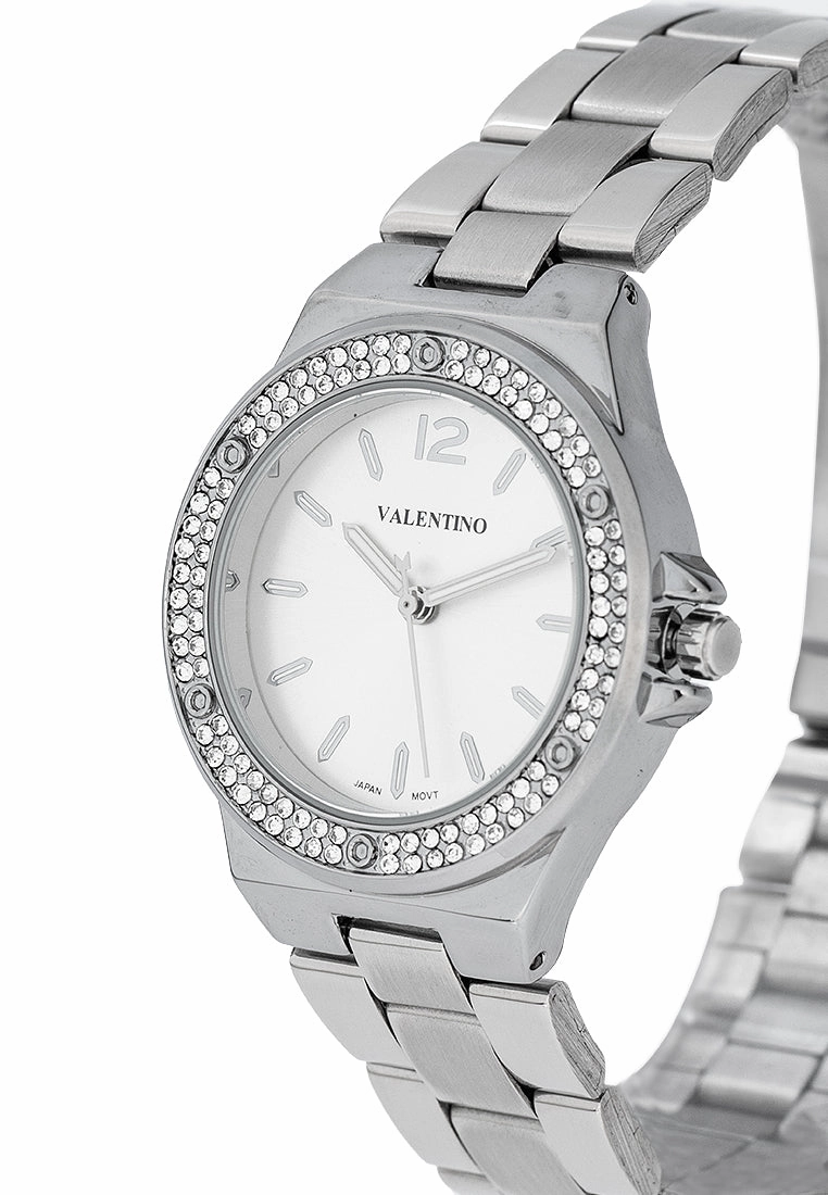 Valentino 20122435-SILVER DIAL Stainless Steel Strap Analog Watch for Women