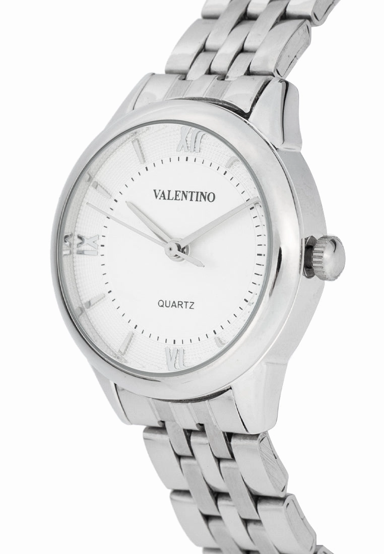 Valentino 20122442-WHITE DIAL Stainless Steel Strap Analog Watch for Women