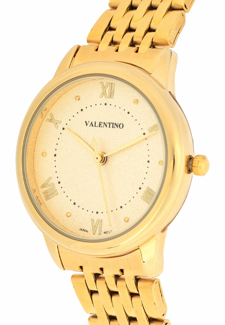 Valentino 20122445-GOLD DIAL Stainless Steel Strap Analog Watch for Women