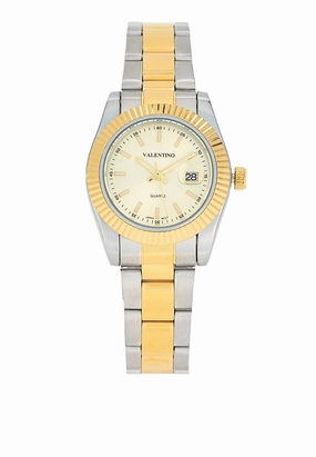 Valentino 20122467-TWO TONE - GOLD DIAL Stainless Steel Strap Analog Watch for Women