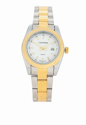 Valentino 20122467-TWO TONE - WHITE DIAL Stainless Steel Strap Analog Watch for Women